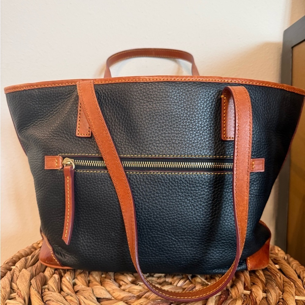 Dooney & Bourke Pebble Grain Charleston Shopper Tote Bag Leather Shoulder Bag - Picture 3 of 9
